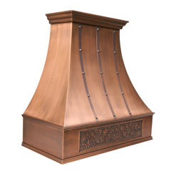 Akicon Custom Handmade Copper Range Hood for Luxury Kitchens