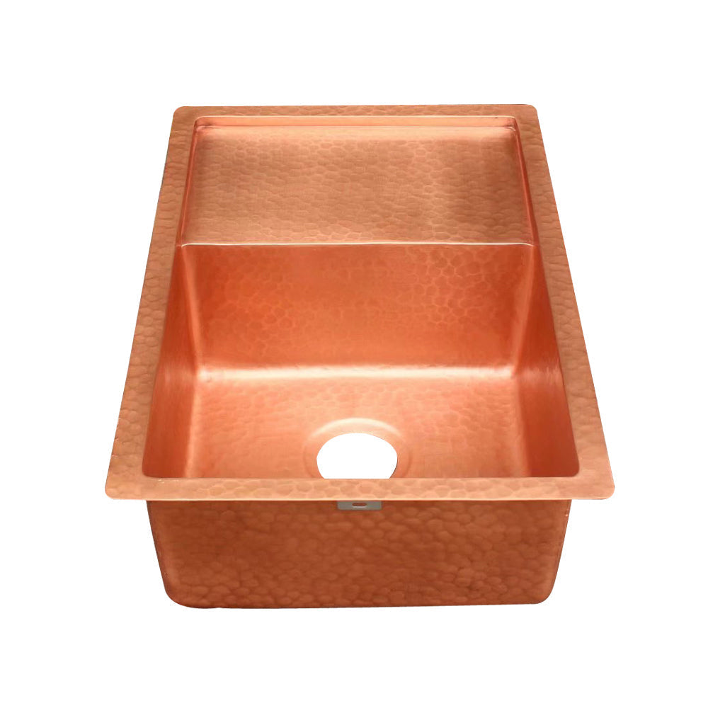 Akicon Hammered Copper Undermount Workstation Sink
