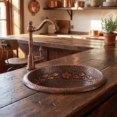 Akicon Handcrafted Copper Bar Sink Premium Prep Sink