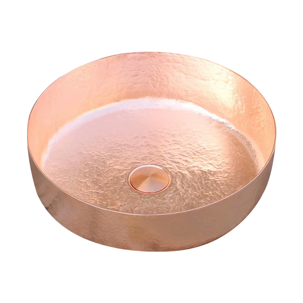 Akicon Handcrafted Copper Bathroom Vessel Sink Rustic Copper Basin