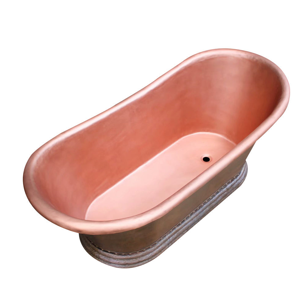 Akicon Custom Copper and Ceramic Bathtub Luxury Freestanding Bath