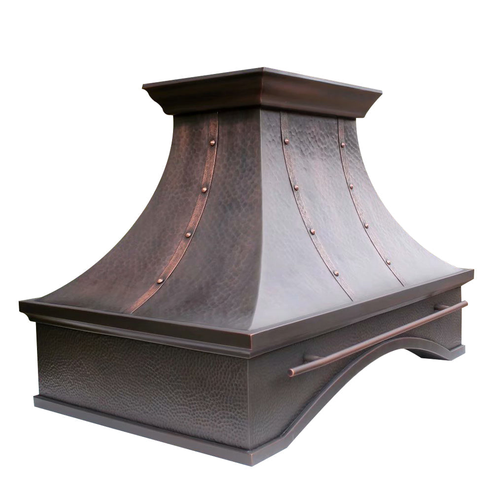 Akicon Custom Copper Range Hood Handmade with Custom Size and Finish