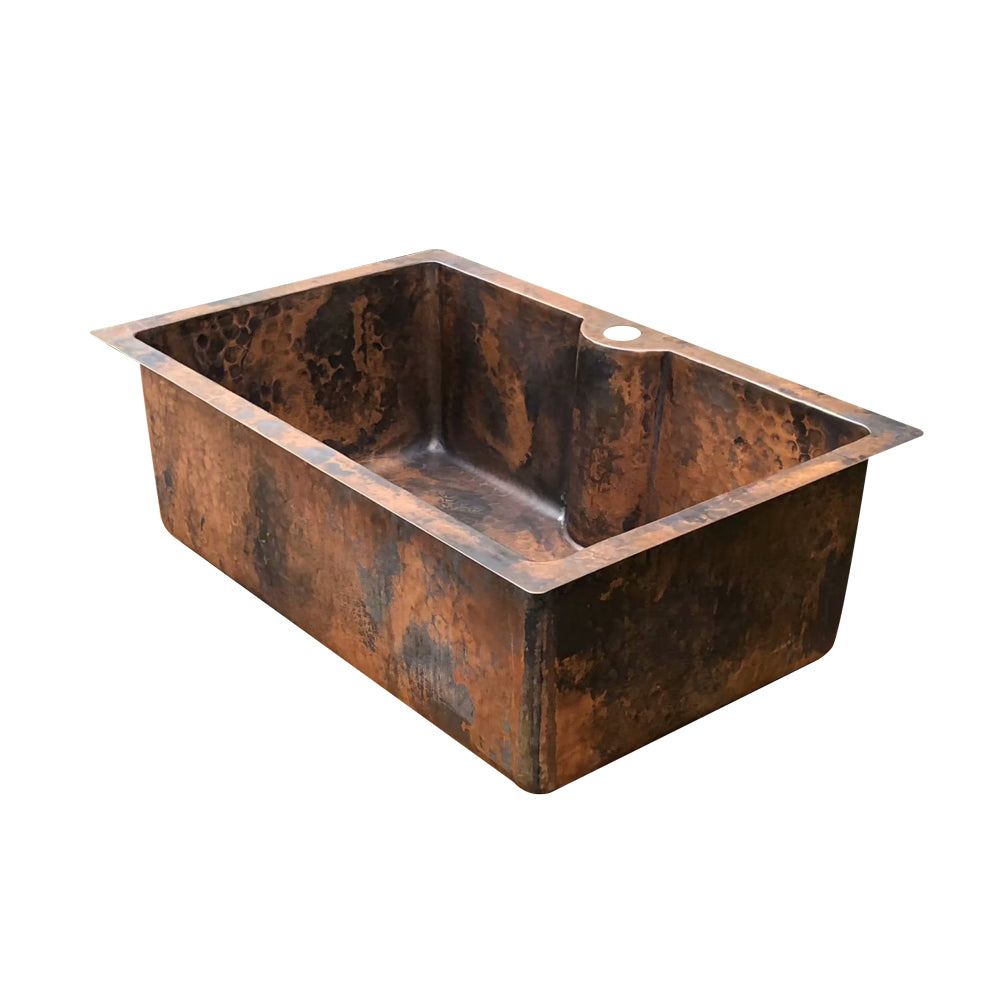 Akicon Custom Handcrafted Copper Undermount Kitchen Sink