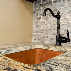 Akicon Custom Handmade Copper Bar Sink Rustic Kitchen Prep Sink