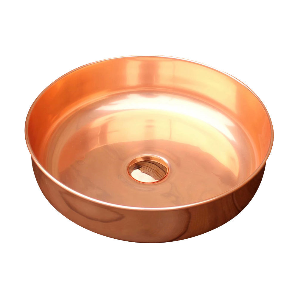 Akicon Handcrafted Copper Bathroom Vessel Sink Rustic Copper Basin