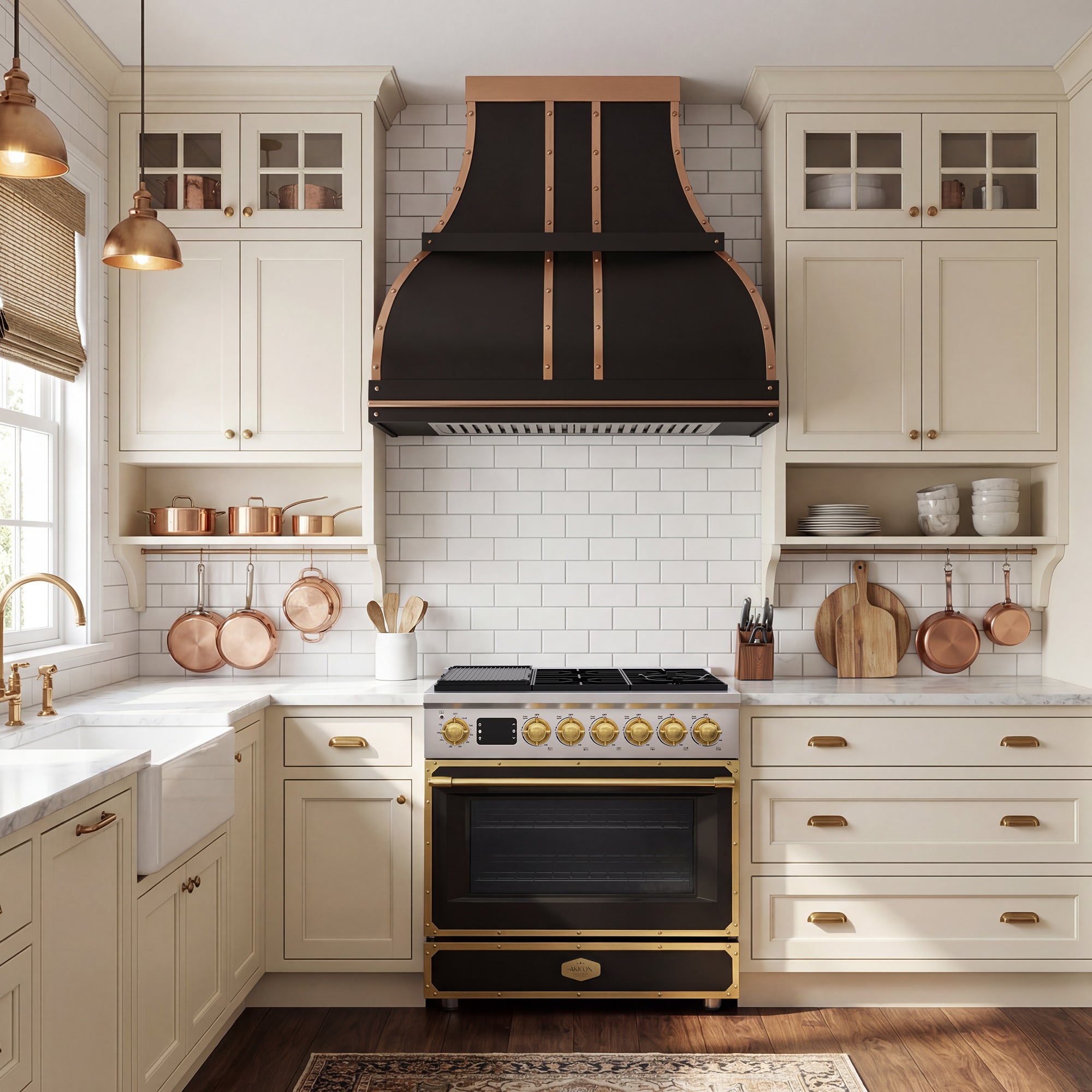 Akicon Handcrafted Stainless Steel Range Hood for Custom Kitchens