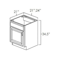 21 Inch Hickory Shaker Single Sink Bathroom Vanity