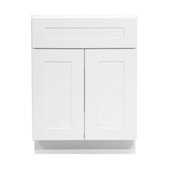 24 Inch White Shaker Single Sink Bathroom Vanity