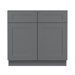 36 Inch Grey Shaker Single Sink Bathroom Vanity