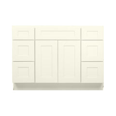 60" Antique White Shaker Single Sink Bathroom Vanity with Drawers