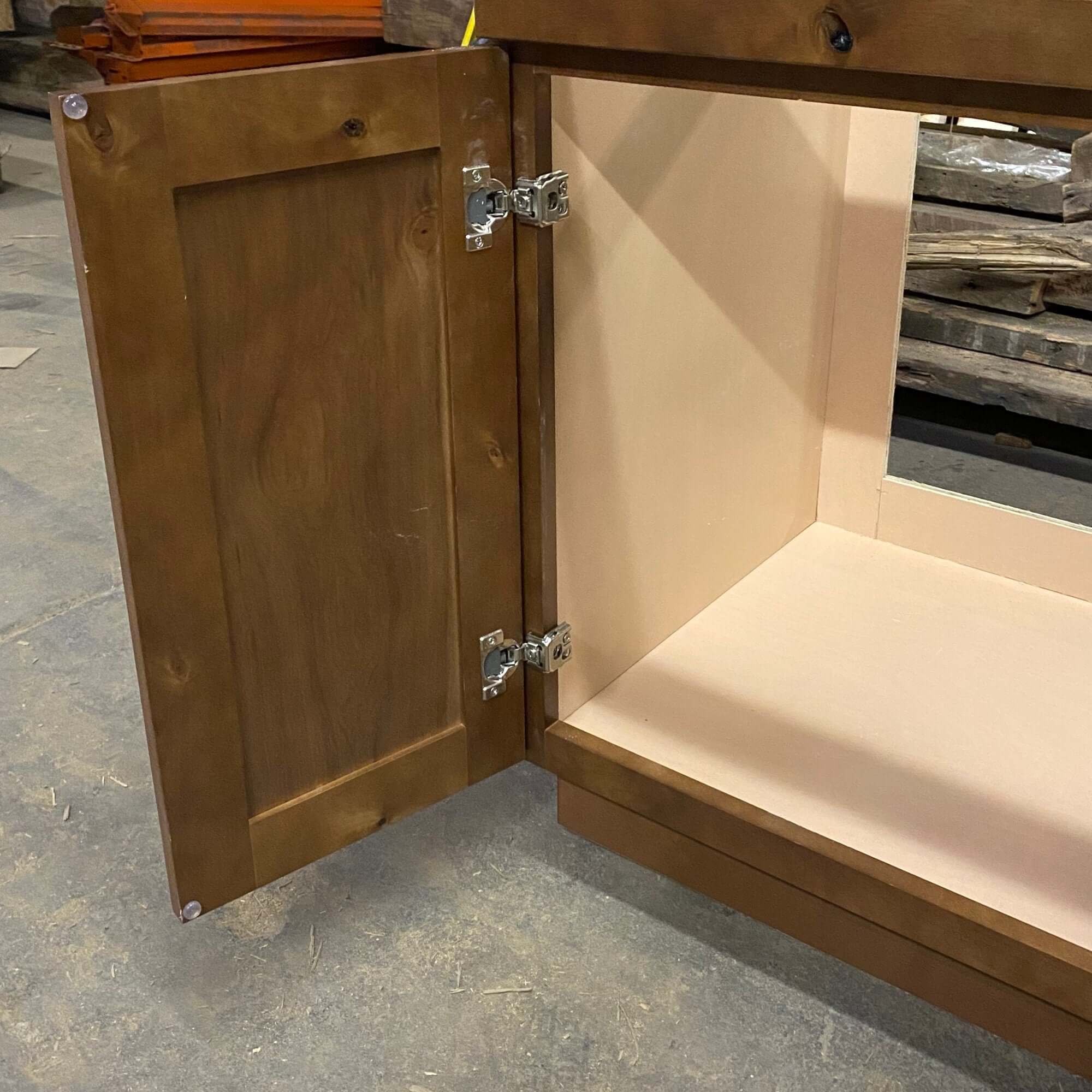 24 Inch Rustic Shaker Slab Single Sink Bathroom Vanity