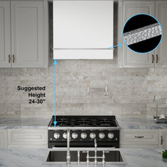 Akicon 30" Stainless Steel Wall Mount Range Hood with 600 CFM Vent Hood