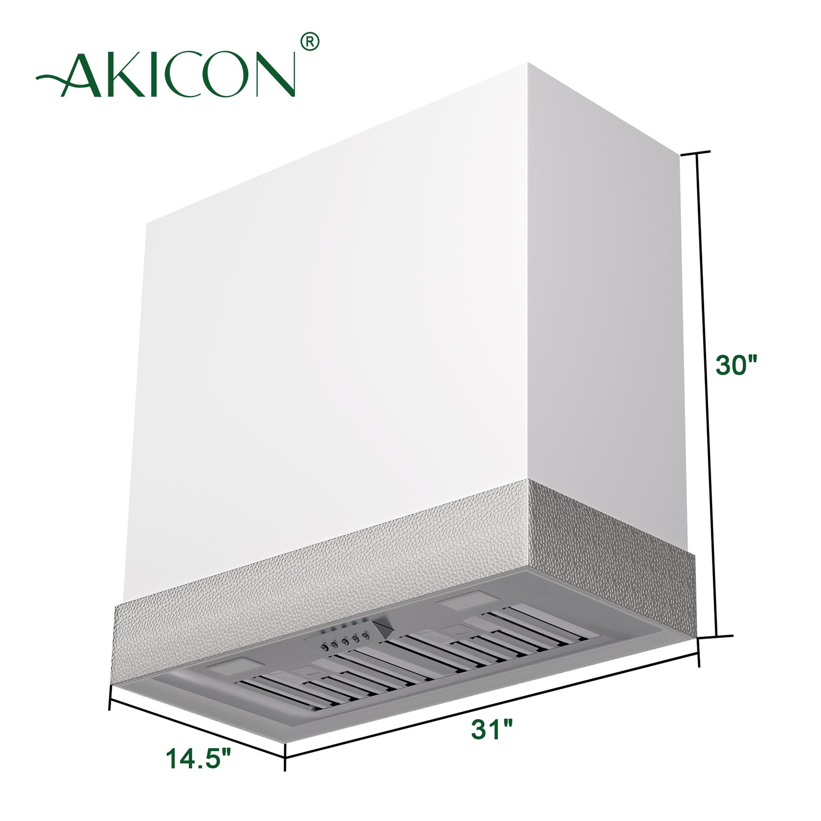 Akicon 30" Stainless Steel Wall Mount Range Hood with 600 CFM Vent Hood
