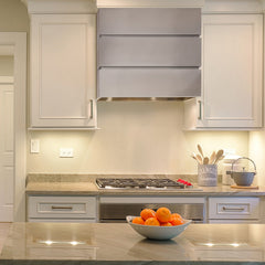 Akicon 30" Stainless Steel Wall Mount Range Hood, 3 Stacks Kitchen Hood with 600 CFM Vent Motor