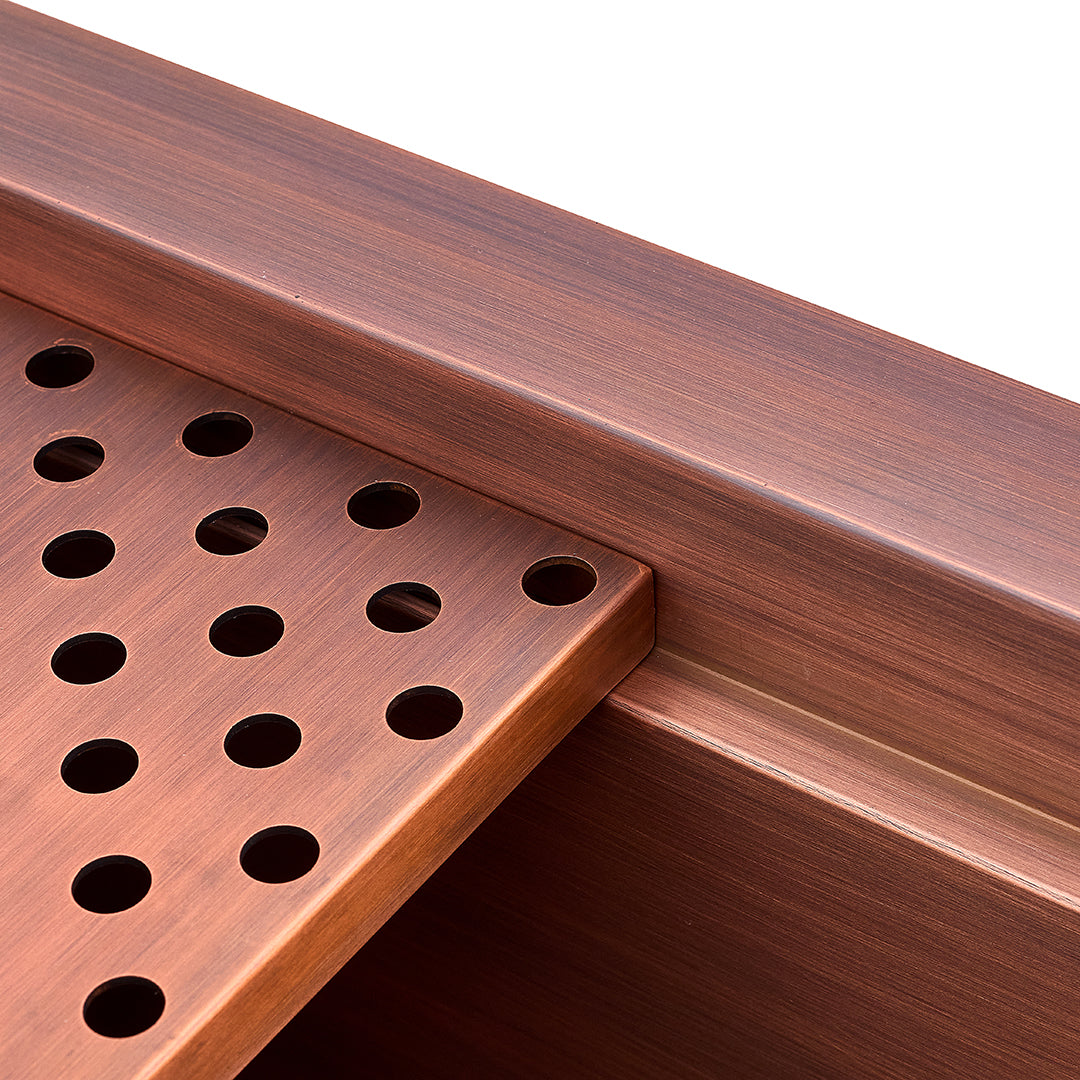 Akicon Custom Handmade Copper Undermount Workstation Kitchen Sink