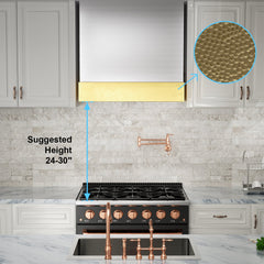 Akicon 30" Stainless Steel Wall Mount Range Hood with 600 CFM Vent Hood