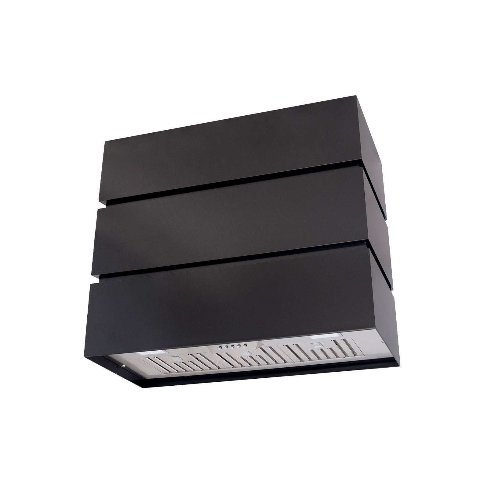 Akicon 36" Stainless Steel Wall Mount Range Hood, 3 Stacks Modern Box with 600 CFM Vent Motor
