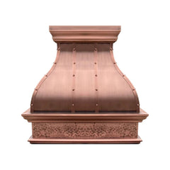 Akicon Custom Custom Copper Vent Hood with Artisan Handcrafted Detail