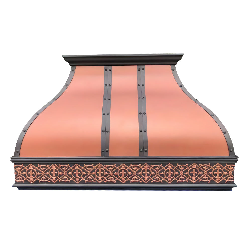 Akicon Custom Custom Copper Vent Hood with Artisan Handcrafted Detail