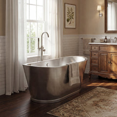 Akicon Custom Handmade Stainless Steel Freestanding Bathtub