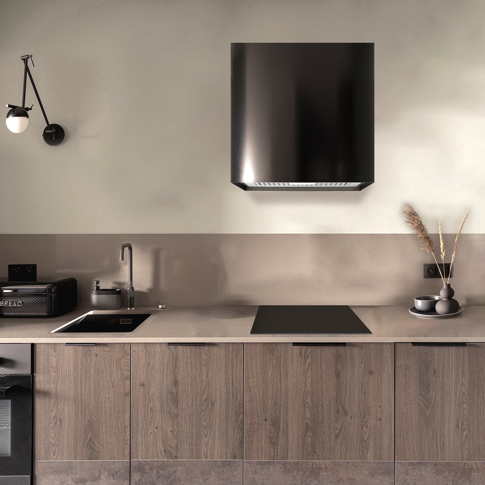 Akicon 36" Stainless Steel Wall Mount Range Hood Modern Box with 600 CFM Vent Hood