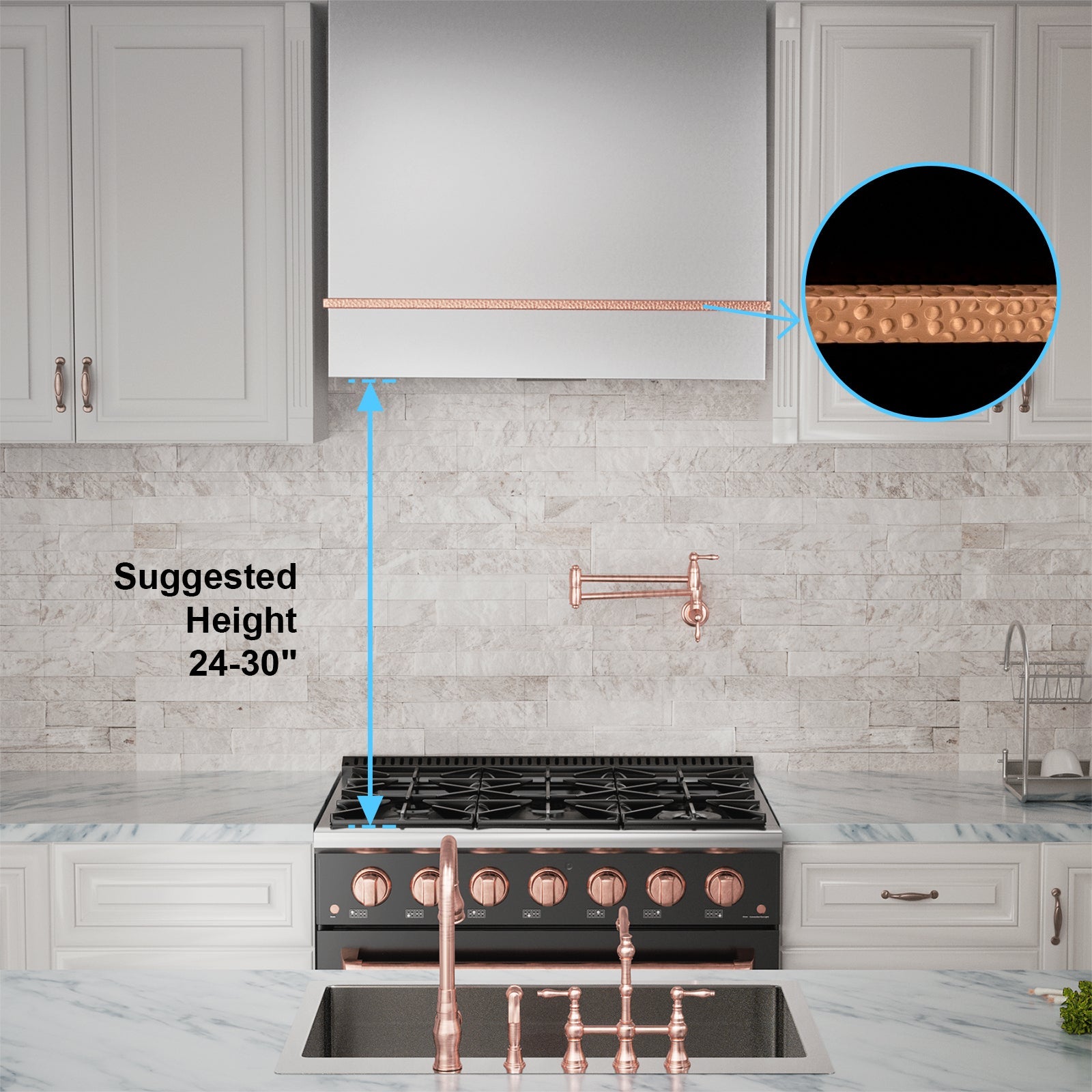Akicon 36" Stainless Steel Wall Mount Range Hood with 600 CFM Vent Hood