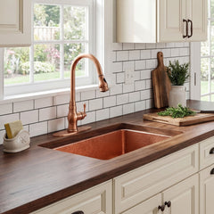 Akicon Custom Handmade Solid Copper Undermount Kitchen Sink