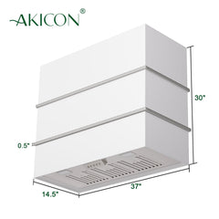 Akicon 36" Stainless Steel Wall Mount Range Hood with 600 CFM Vent Hood - AK-HS36HC-SW